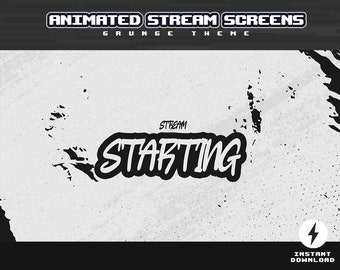 Black & White Animated Twitch Stream Screens| Lo-fi Streamer Package | Twitch Stream Screens, Animated Screens. Twitch Overlay Stream Pack