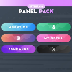 Twitch Panels - Minimal Gradient - Stream Panels | Twitch Stream Panels | Minimal Twitch Panels
