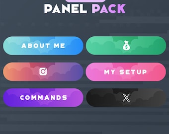 Twitch Panels - Minimal Gradient - Stream Panels | Twitch Stream Panels | Minimal Twitch Panels
