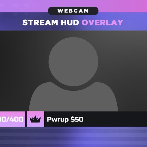 Minimal Stream Hud Webcam Border Pack, Webcam Overlays for Twitch, Youtube, Facebook - Kick