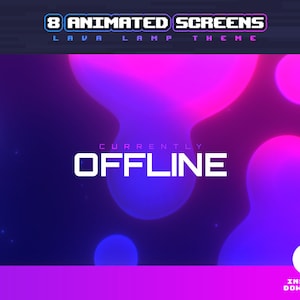 8 Lava Lamp Animated Twitch Stream Screens| Lo-fi Streamer Package | Twitch Stream Screens, Animated Screens