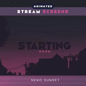 4x Stream Screens | Lofi Cat Faded Pink | Starting Soon Screen | Stream Package | Vtuber Twitch Stream Overlay