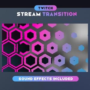 Blue Cyber Glitch Transition | Animated Stream Transition | Blue Stream Stinger | Twitch Transition | Twitch Stinger