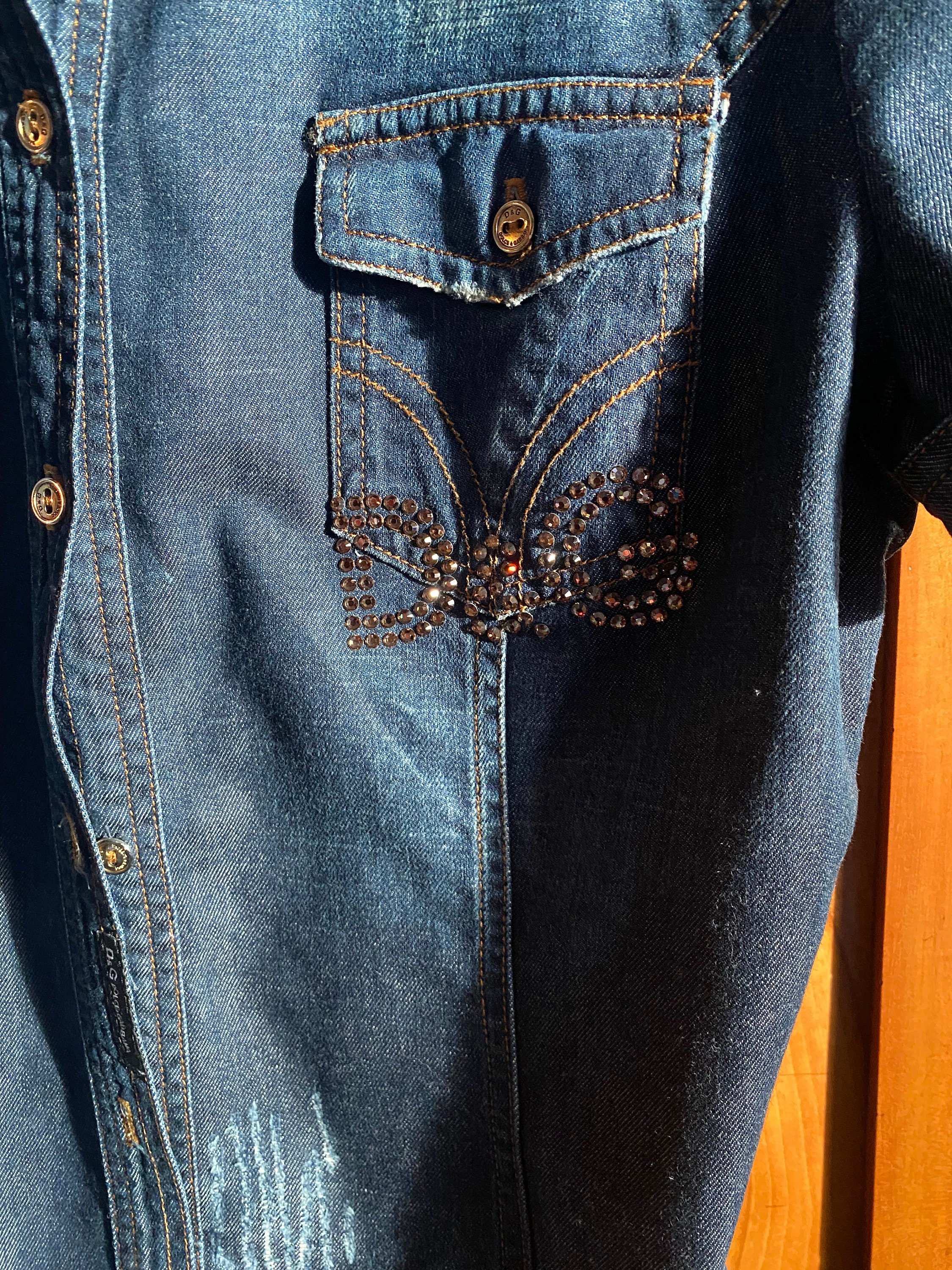 Dolce & gabbana denim shirt hot sale