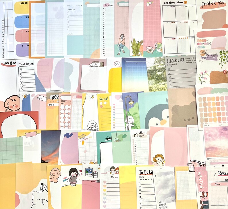Stationery Grab Bag Cute Korean Stationery Memos and Etsy