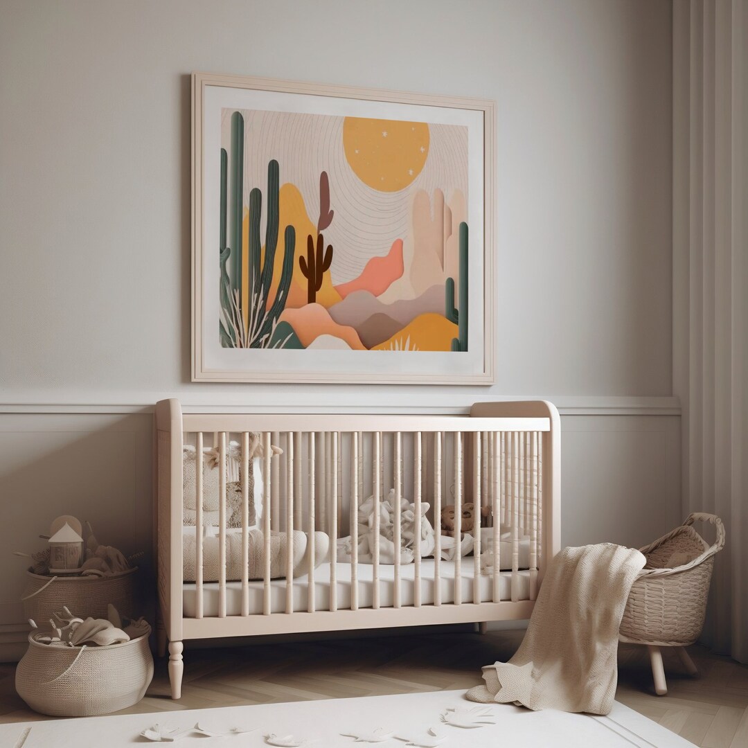 Nursery Wall Art Print, Kids Poster, Boho Kids Wall Art, Minimalist
