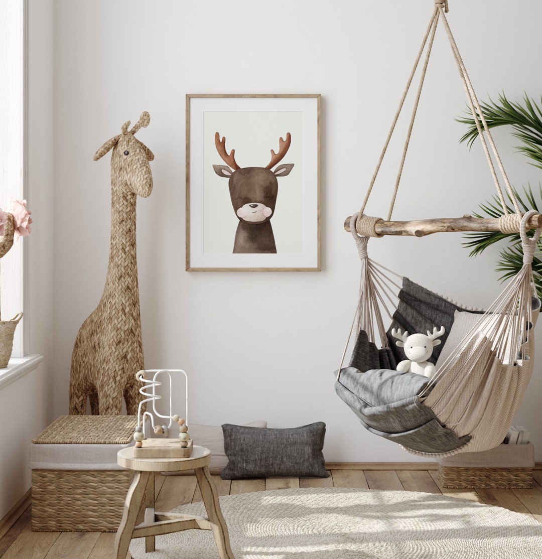 Safari Nursery Wall Art Dear Wall Art Digital Wall Art Etsy