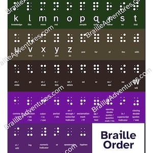 Braille Order Poster 11x17 (enchanted forest)