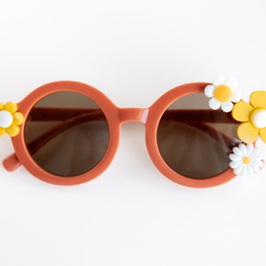Lunettes de soleil rondes orange