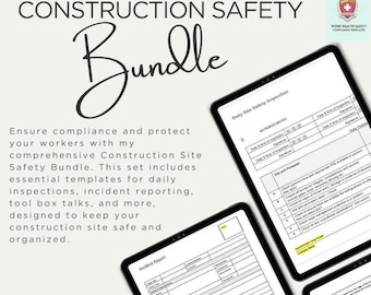 Ensemble de modèles de sécurité sur les chantiers de construction : listes de contrôle d'inspection (PDF)