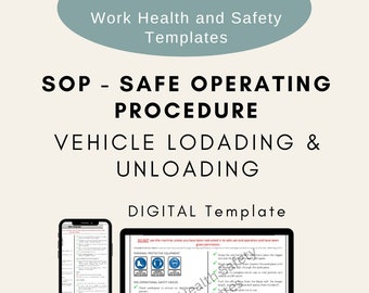 Safe Operating Procedure | SOP | Vehicle | Induction | Health Safety | Workplace | Construction | Training | WHS | Compliance | Template