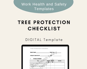 Tree Protection | Checklist | Template | Construction | Workplace | WHS | Compliance | Health Safety | Site | Digital | Instant Download