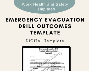 Emergency Evacuation Drill Outcomes Template | Feedback | Workplace | Compliance | WHS | Site | Plan | PDF | Training | Induction | OHS