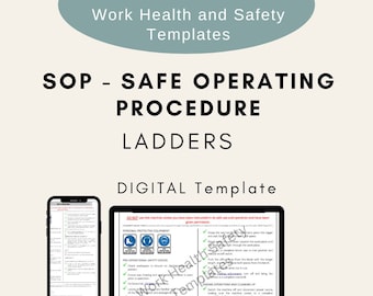 Safe Operating Procedure | SOP | Ladders | Induction | Health Safety | Workplace | Construction | Training | WHS | Compliance | Template