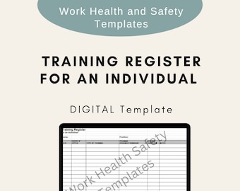 Employee Training Register | Workplace Induction | Competency Records | HR | Staff Management | Compliance | Audit | Record Keeping