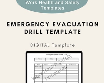Emergency Evacuation Drill Template | Fire | Bomb Threat Procedures | Work Health Safety | Compliance | WHS | Workplace | Site | Training