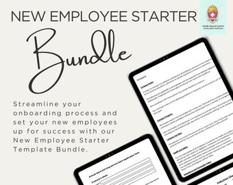New Employee Starter Bundle Template | Leave Request Form | Induction Checklist | Company Rules | Employee Details Record Keeping |
