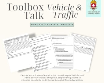 Modèle de présentation sur la boîte à outils sur la sécurité routière des véhicules | Sécurité au travail (PDF)