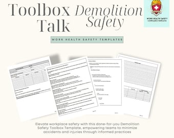 Modèle de discussion sur la boîte à outils de sécurité pour la démolition | Conformité sur le lieu de travail (PDF)