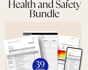 Ensemble de modèles de gestion de la santé et de la sécurité : WMS, induction, boîte à outils (téléchargement imprimable de 39 pages)