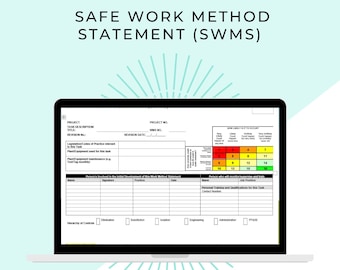 Modèle de déclaration de méthode de travail numérique sûre (SWMS) (PDF)