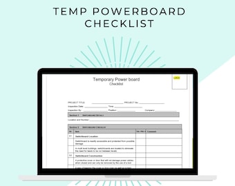 Liste de contrôle de la carte d'alimentation temporaire numérique | Sécurité au travail (PDF)