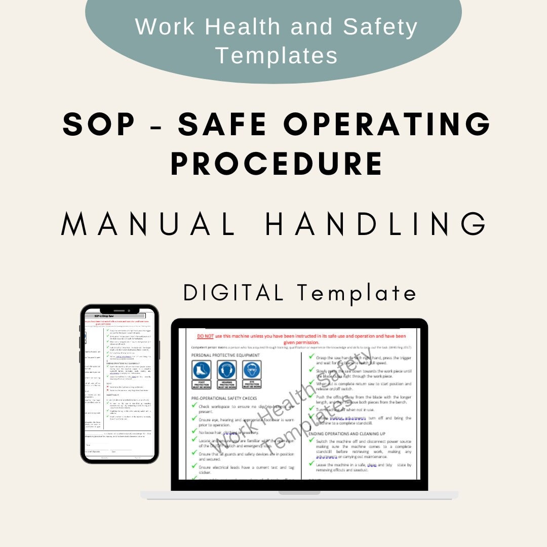 Safe Operating Procedure | Manual Handling | Construction | Workplace ...