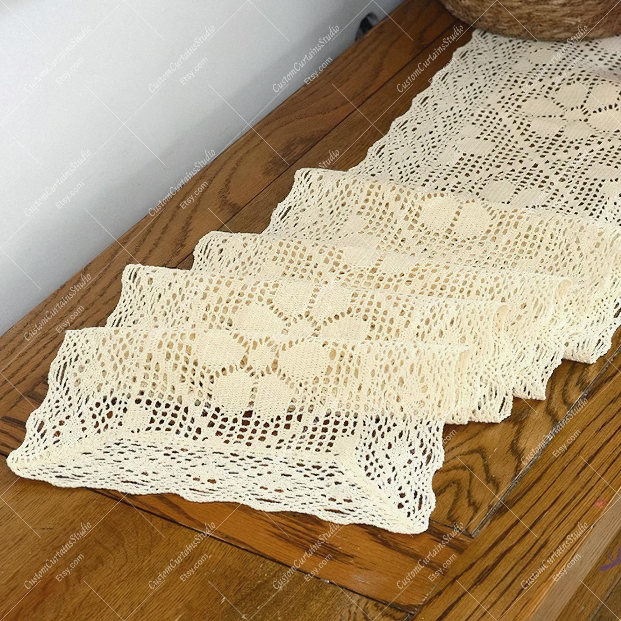 crochet dresser scarves Willow Yarns Arabelle Table Runner Crochet Kit