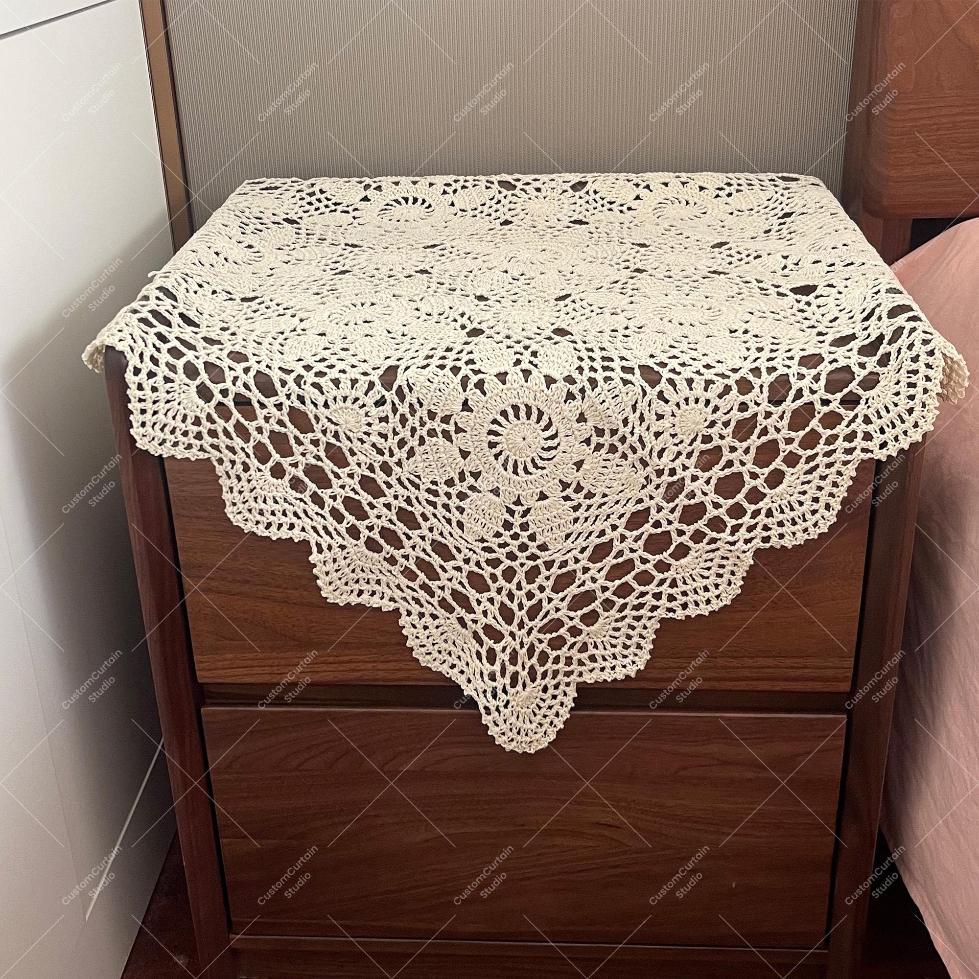 Square crochet tablecloth - Etsy 日本