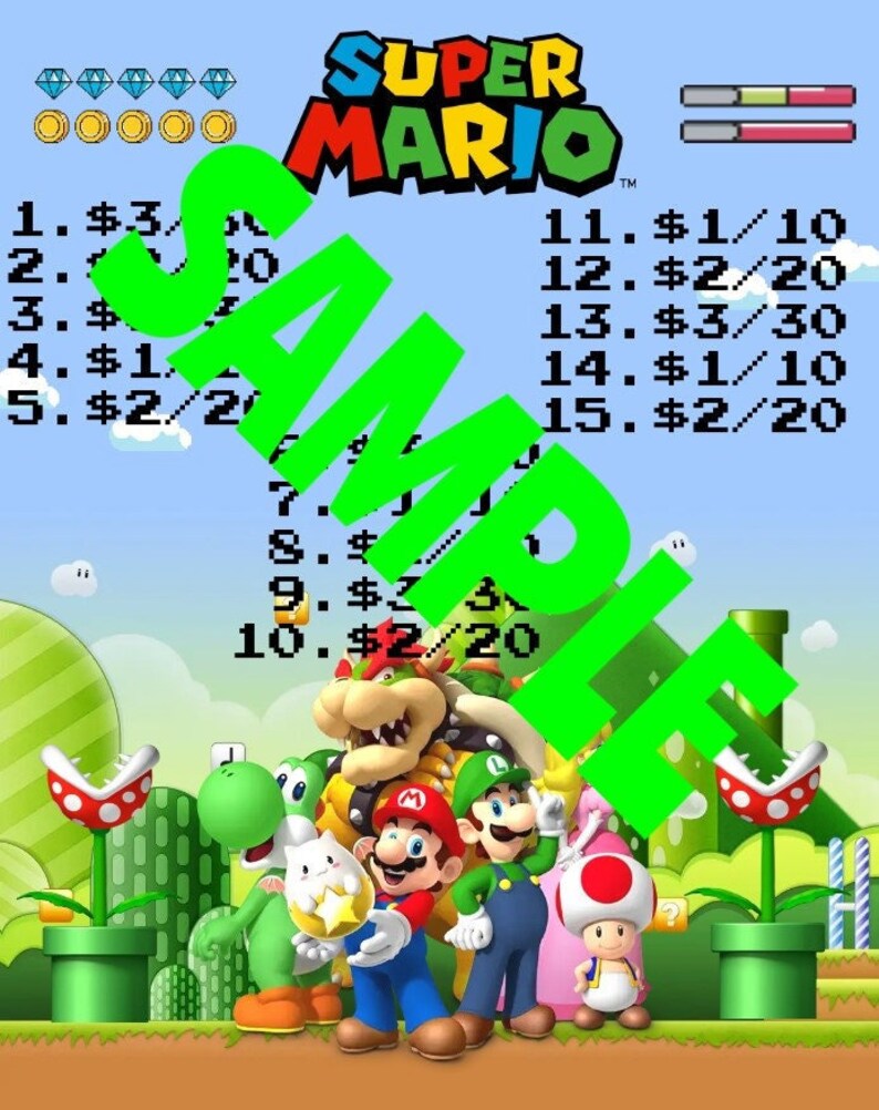 3 Pack Bundle Pick Your Pay Bingo Boards Video Games Etsy