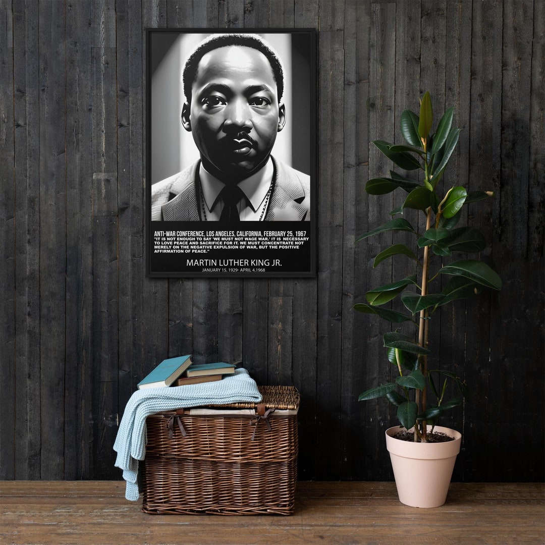 Framed Canvas Martin Luther King Wall Art Black History Etsy