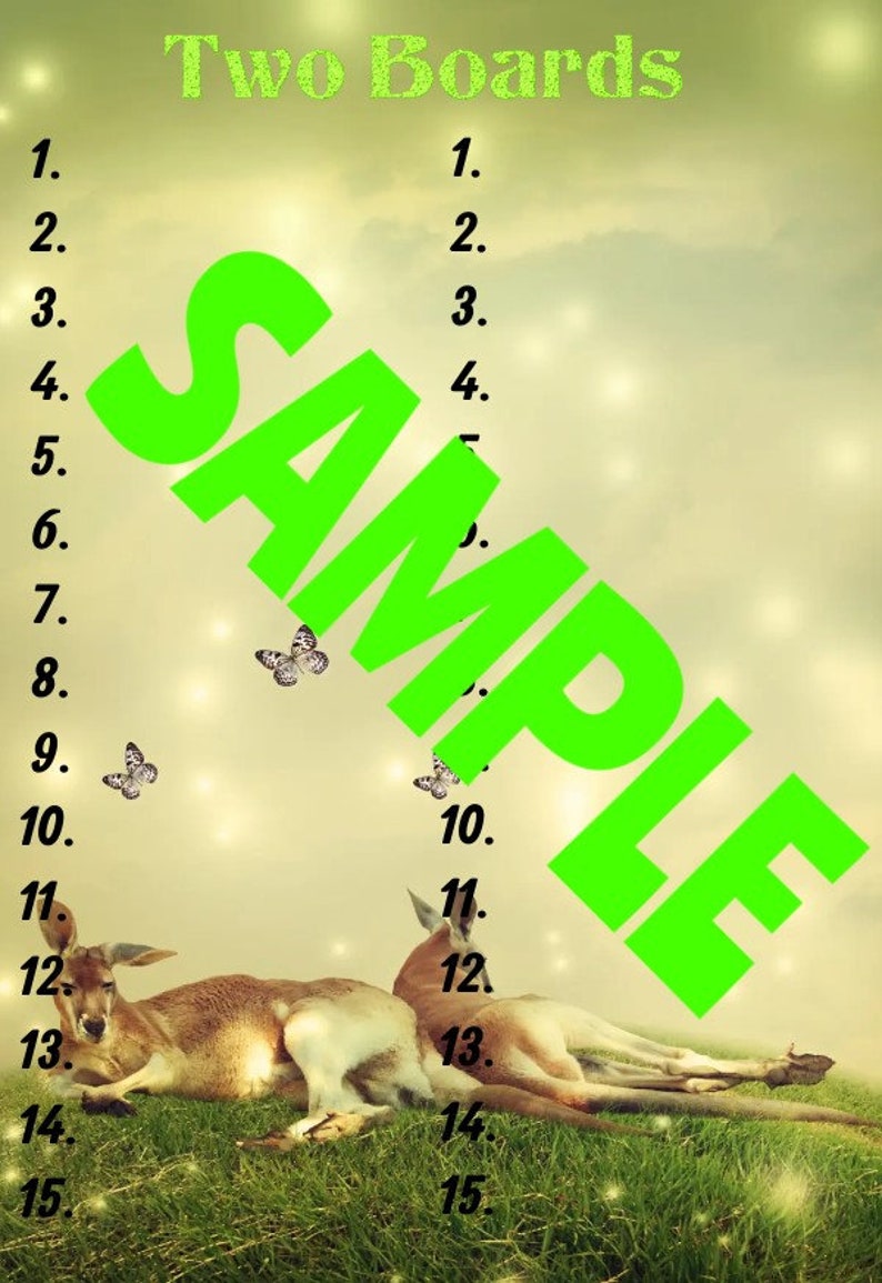 Two Boards Bingo Boards Etsy