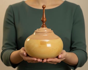 Personalized Cremation Urn: Wooden Pet/Human Ashes Keepsake Urns