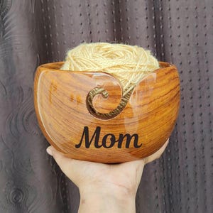 Yarn Bowl Rosewood Handmade Yarn Bowls for Knitting & Crocheting, Yarn Storage Bowl, Yarn Organizer Yarn Bowl for Christmas day Gift