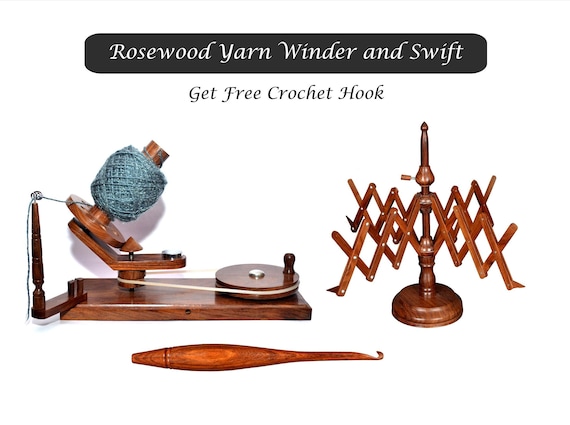 Rosewood Mix Wooden Yarn Winder for Crocheting and Knitting Yarn Ball Winder  Heavy Duty Large Capacity Natural 