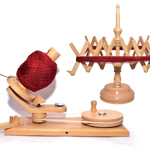 Wooden Yarn Winder Umbrella Swift Table Top Skein Winder Center Pull Yarn  Winder