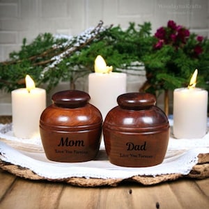Mini-Urne, Feuerbestattungs-Urne für Haustiere, Urne für Hunde-Asche, Mini-Urne für menschliche Asche, Andenken-Geschenk, Gedenkgeschenk, Holzurne für Hunde-Urne