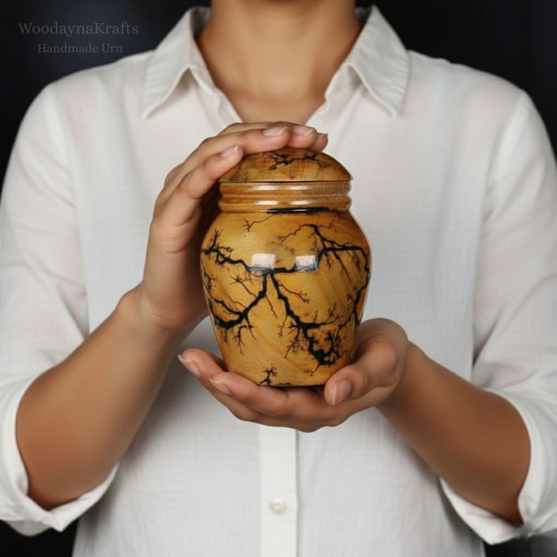 Personalized Mini Urn, Cremation Human Ashes Urns, Engraved Pets Urn, Funeral Urns, Custom Ash Keeper, Ashes Keepsake Box, Mini Memorial Urn Black