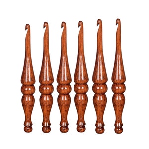 Handmade Rosewood Crochet Hook Set with Yarn Bowl