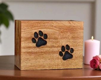 Urne personnalisée pour cendre de chien, mémorial pour animal de compagnie, urne funéraire, urne en forme de patte sculptée pour boîte de cendres de chien, boîte de souvenir pour animal de compagnie