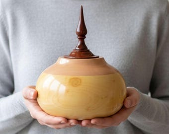 Handmade Wooden Cremation Urn | Personalized Memorial Keepsake Box
