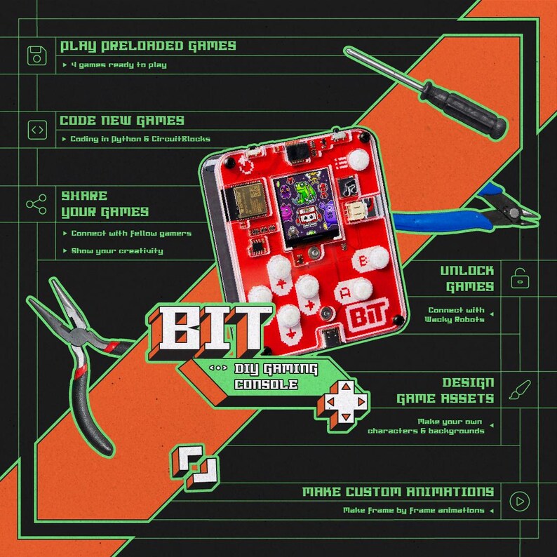 Circuitmess DIY Coding Bundle for Kids 11 Build & Code Your Own Game ...