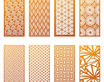 Jali cutting pattern design for CNC laser and router cutting.