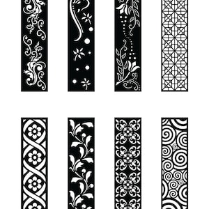 8 Design Set, Jali Design for Graphic and Plywood, Partition, Cnc Router Design Foamsheet, Acrylic and CNC Machine Cutting, EPS File.