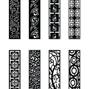 8 Design Set, Jali Design for Graphic and Plywood, Partition, Cnc Router Design Foamsheet, Acrylic and CNC Machine Cutting, EPS File.