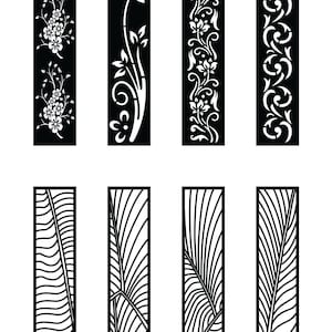 8 Design Set, Jali Design for Graphic and Plywood, Partition, Cnc Router Design Foamsheet, Acrylic and CNC Machine Cutting, EPS File.