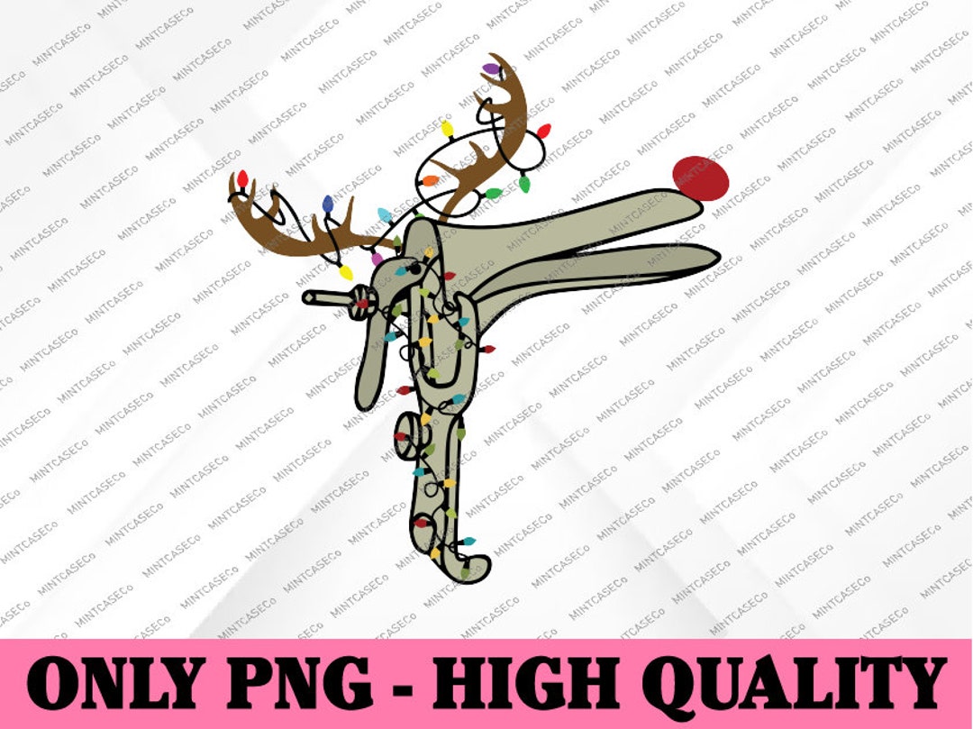 Christmas Reindeer Speculum Nurse OBGYN Obstetrics Doula Png, Midwife
