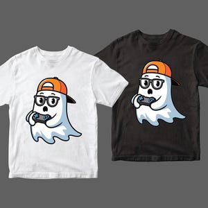 Ghost Playing Video Games Svg, Gamer Halloween Costume Boys Kids Svg ...