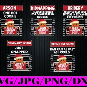 Gruppo personalizzato corrispondente Natale Svg, divertente pan di zenzero detenuto Natale Svg, Buon Natale Png, download digitale
