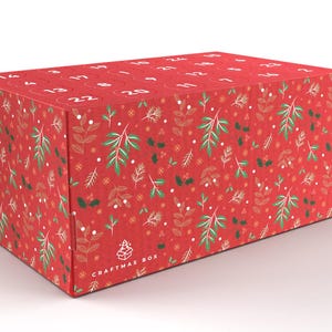 Calendario de Adviento clásico / Caja de cuenta regresiva navideña DIY / Calendario de 24 días para rellenar para adultos y niños